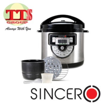 TTS-【OFFER】SPC-9001 / SPC-9002 SINCERO Multifunction 6L Pressure Cooker Non-SticK Pot - Ready Stock