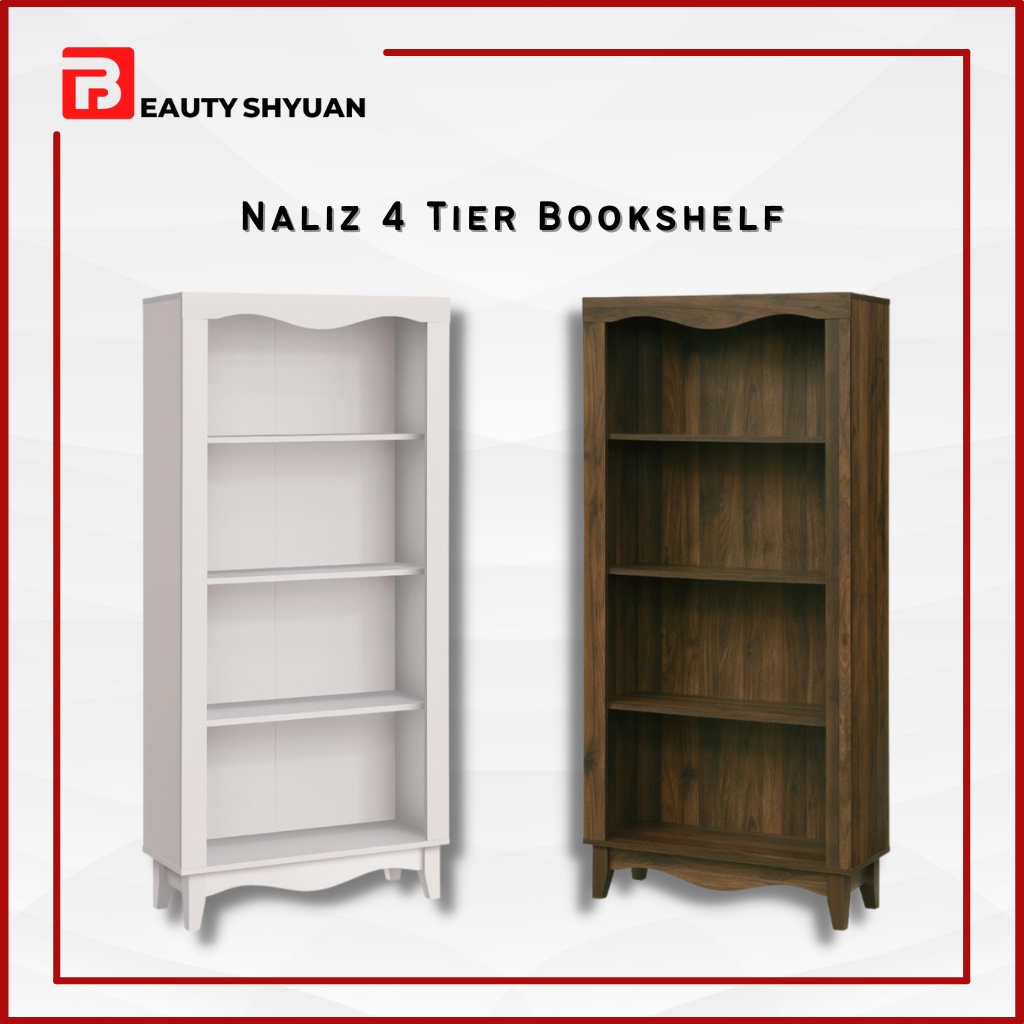 NALIZ 4 Tier Bookshelf/ Book Rack/ Bookcase/ Display Rack/ Book Shelf