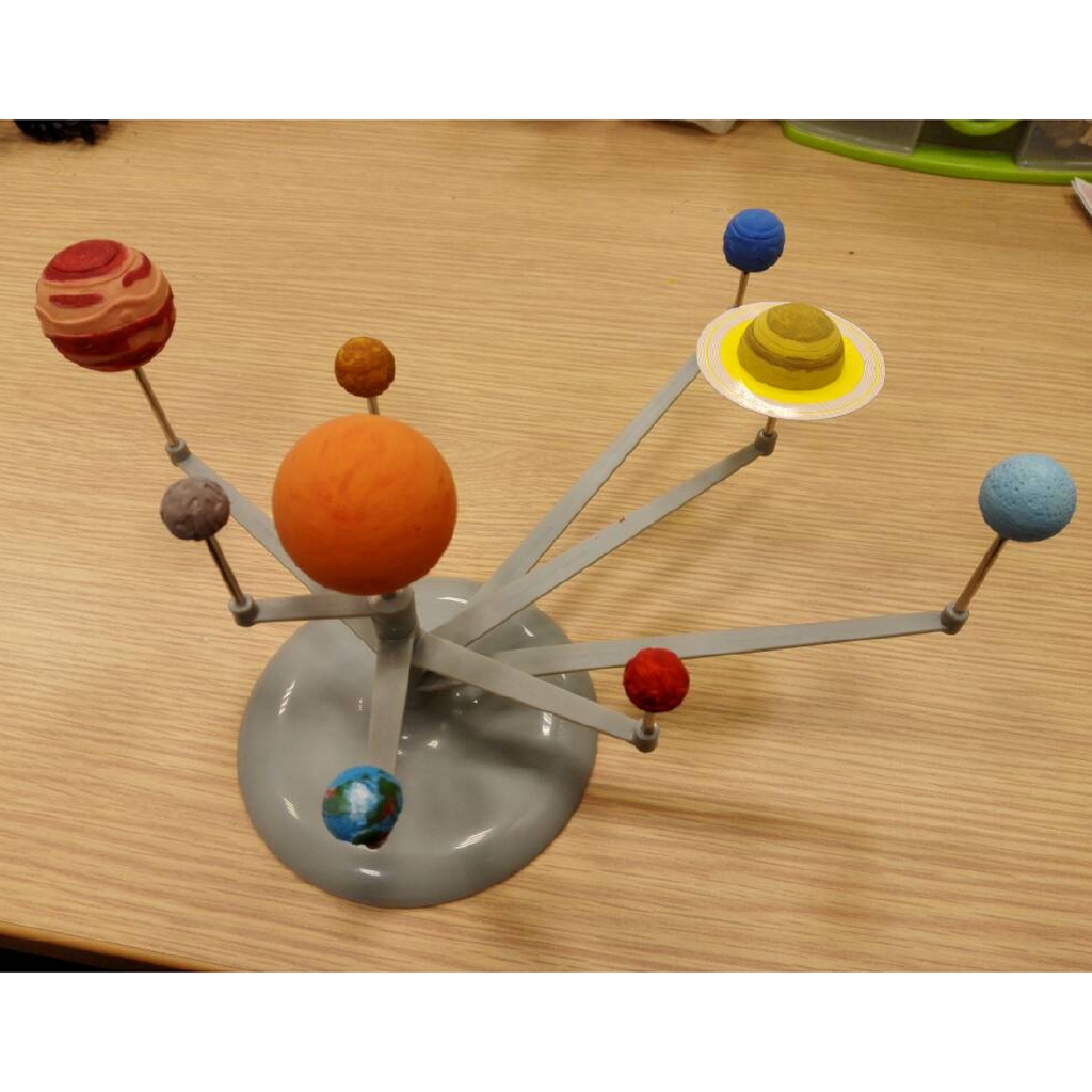 DIY Nine Planets Rotatable Solar System Planet Model Kit Science