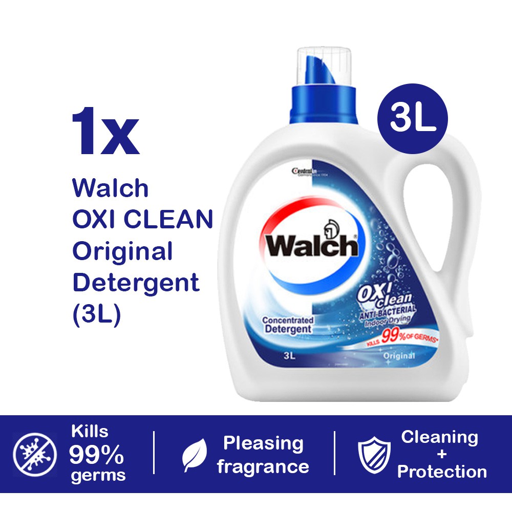 Walch Oxi Clean Laundry Liquid Detergent Original 3L Antibacterial