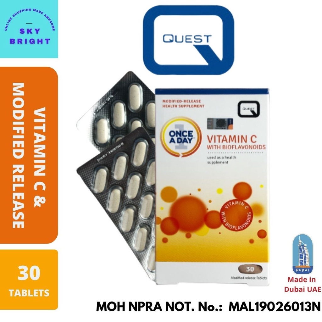 Vitamin C 1000mg with QUEST DAILY Vitamin C & Citrus Bioflavonoids