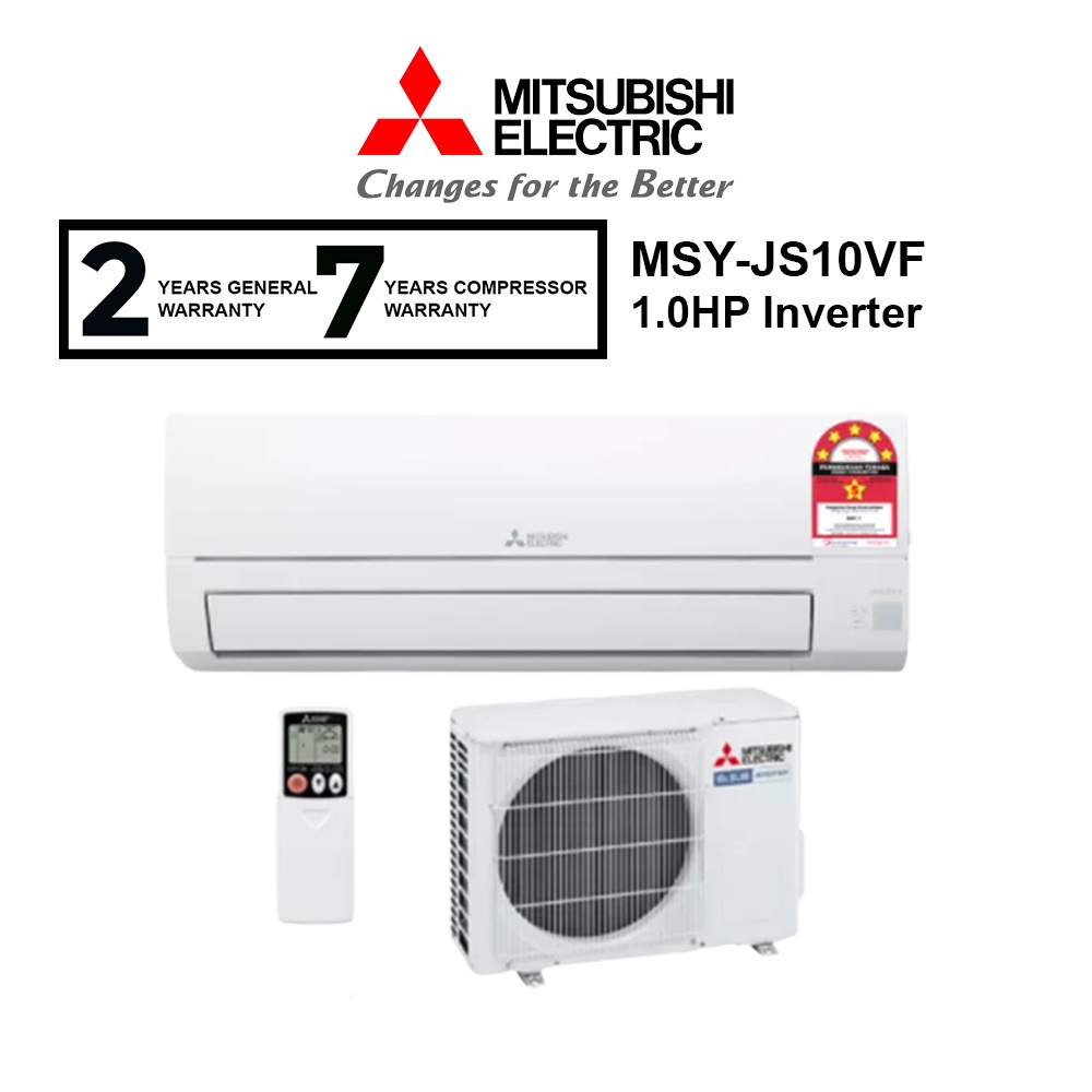 Mitsubishi 1.0HP JS Series MSY-JS10VF R32 Standard Inverter Air ...