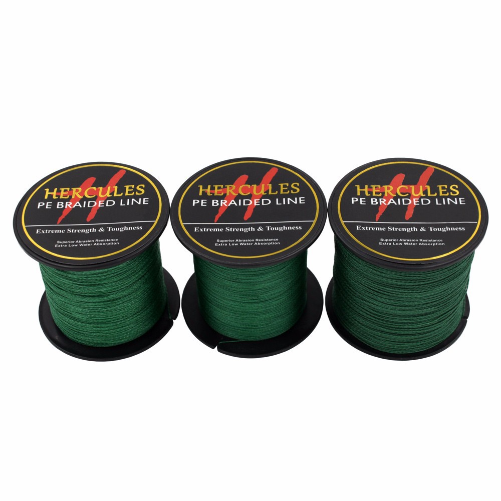 1000M 9 Colors Moss Green 4 Strands Strong 6LB-100LB PEBraided Fishing Lines