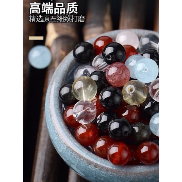 天然水晶散珠颗粒单颗价Natural Crystal Loose Beads for DIY jewellery making 8-10mm price per pcs | DIY gemstone beads