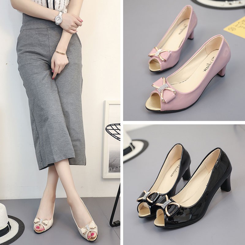 open toe work shoes