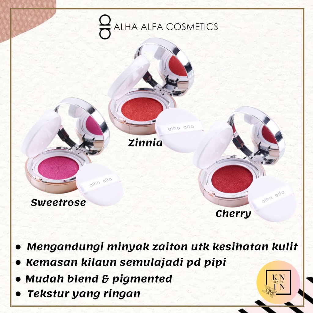 Buy Ready Stock Alha Alfa Pigmented Cushion Glow Blusher Original Original Cushion Blusher Face Makeup Seetracker Malaysia
