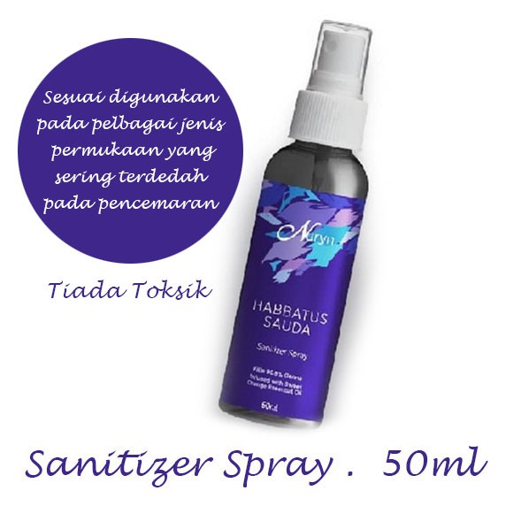 [Stocks Clearance] Nuryn Habbatus Sauda Sanitizer Spray (1) 50ml [Mesra Muslim]