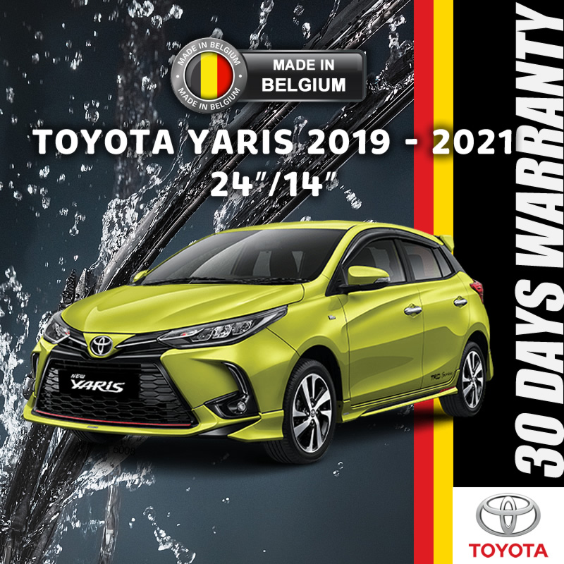 TOYOTA YARIS Wiper 2019 2021 24" + 14" MADE IN BELGIUM Front Wiper