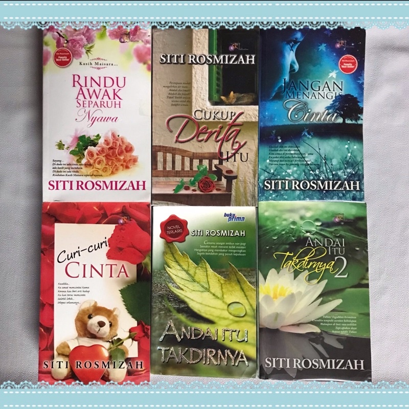 Buy Novel Melayu Siti Rosmizah Jangan Menangis Cinta Cukup Derita Itu Curi Curi Cinta Takdir Itu Milik Aku Lafazkan Kalimah Seetracker Malaysia