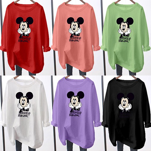 M 5XLSaiz Besar T shirt  Mickey Mouse Jenis  Lengan Panjang 