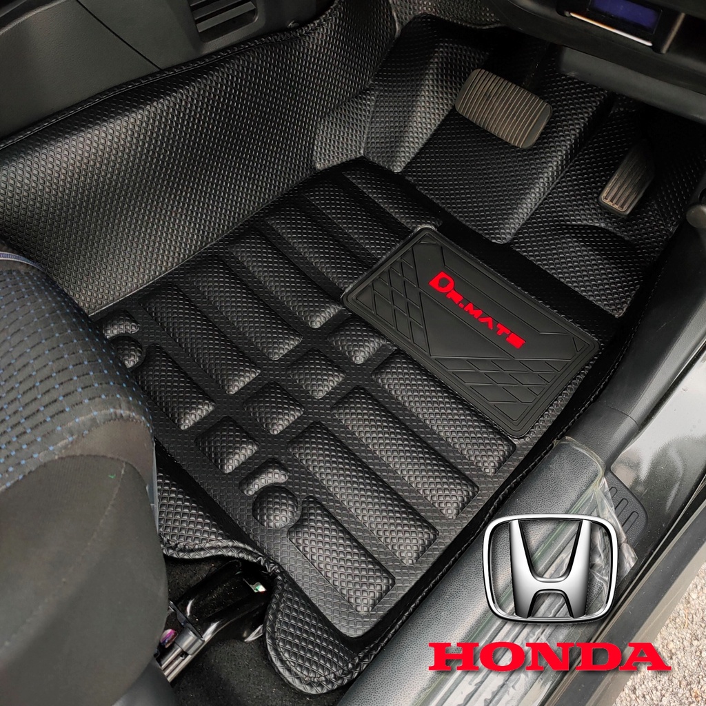 [1 set] 5D Carpet HONDA BRV City Hatchback CRV HRV Jazz Civic FC FE 2022 2023 DR.MATS PU Leather Car Mat Karpet Kereta