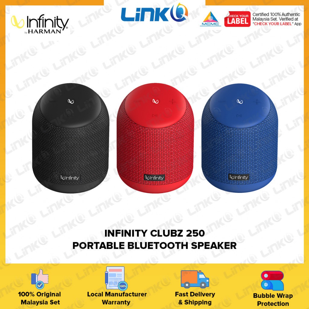 Infinity CLUBZ 250 Ultra Portable Bluetooth Speaker - Original 1 Year Warranty by Infinity Malaysia