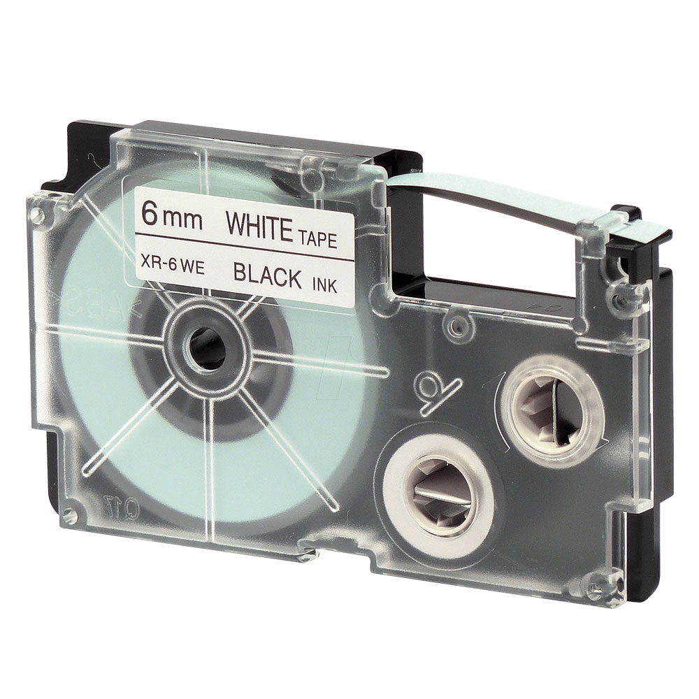 Casio Ez-Label Tape Cartridge - 6mm, Black on White (XR-6WE1) | Shopee Malaysia