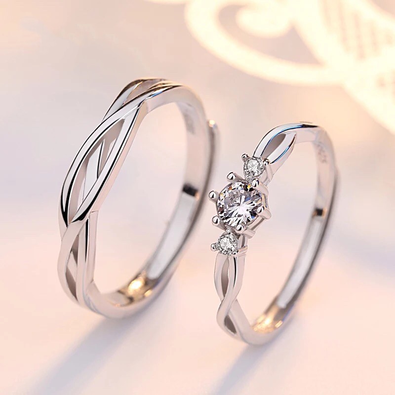 Couple Ring Adjustable Rings Lover Jewelry Cincin Rotan ...