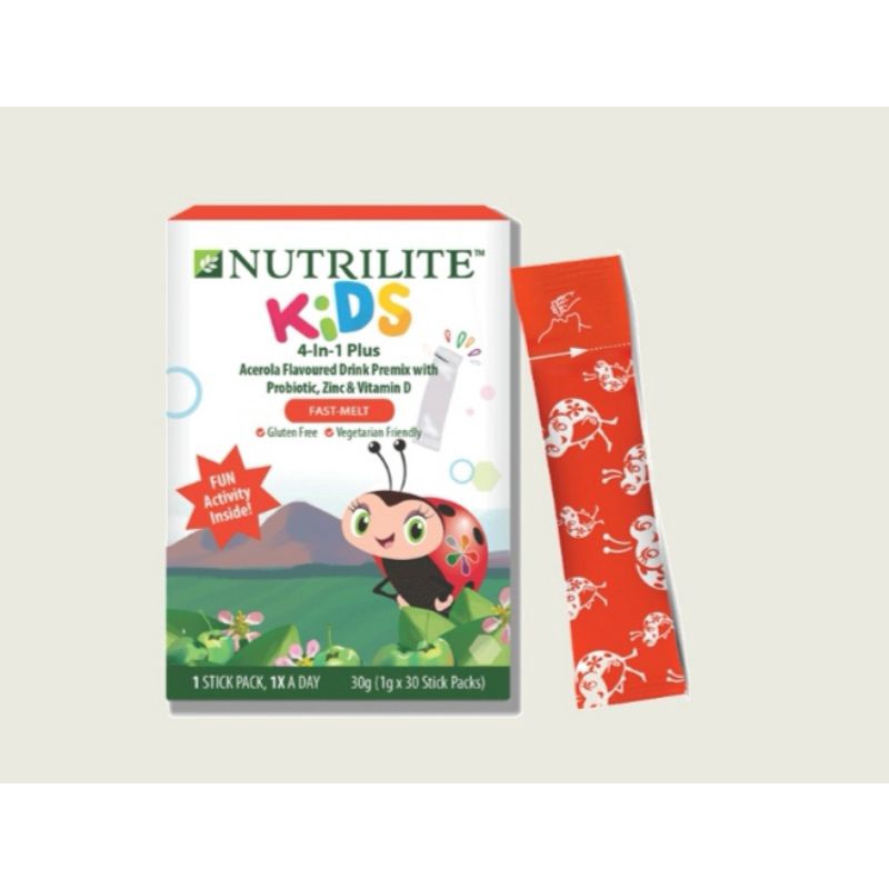 Amway Nutrilite Kids 4-In-1 Plus (1 stick pack) Probiotic / Zinc ...