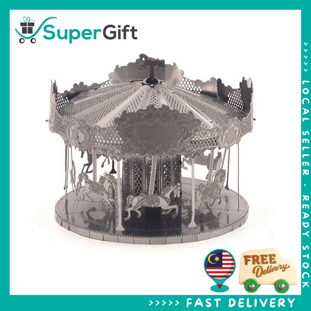Carousel 3D Metal Puzzle Craft Puzzle 3D Besi | Shopee Malaysia