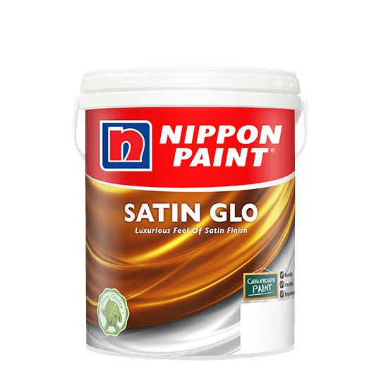 5L NIPPON  Paint Satin  Glo  White Putih Interior Indoor 