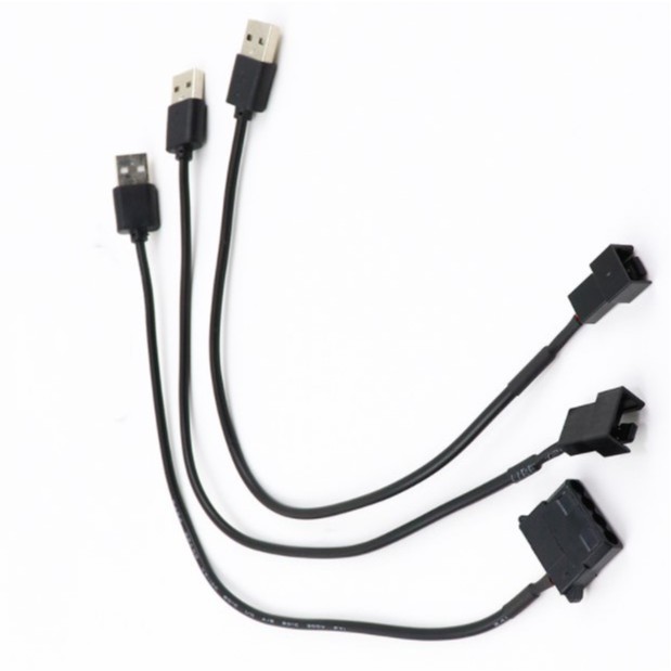 3pin / 4pin /Big 4 pin Fan To USB Adapter Cables, Computer PC Fan Power Cable Connector Adapter