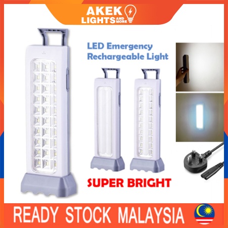 ready stock LED Multi-function Rechargeable Emergency Light Lampu LED Rumah Super Bright Flashlight for Outdoor Night