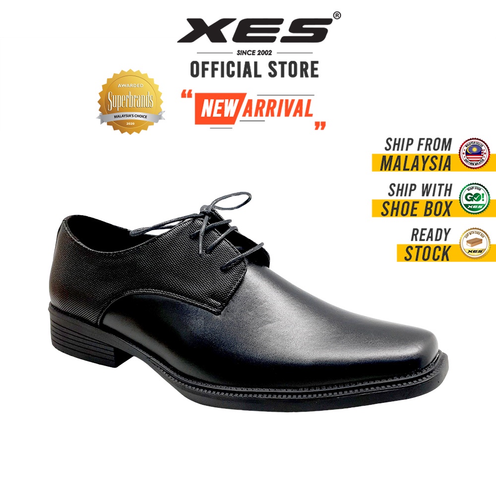 XES Men BSMCXH17 Formal Work Shoes (Black) | Shopee Malaysia