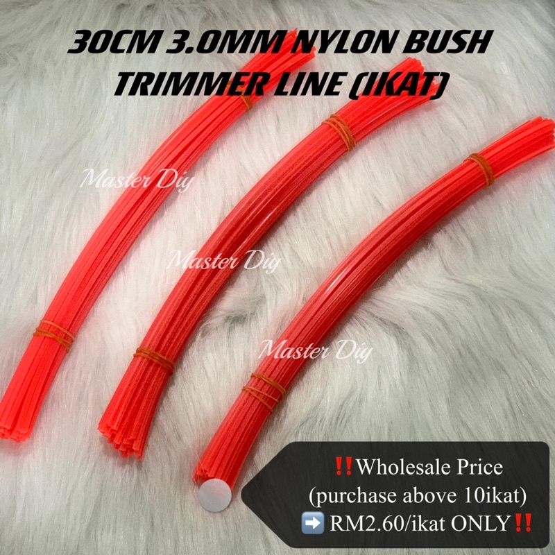 ‼️READY STOCK‼️30CM 3.0MM NYLON BUSH TRIMMER LINE / TALI MESIN POTONG RUMPUT/ GRASS TRIMMER LINE/ TALI POTONG RUMPUT 3.0
