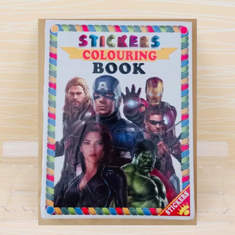 Avengers Sticker & Coloring Book A4 | Buku Mewarna Pelekat Kanak Tadika