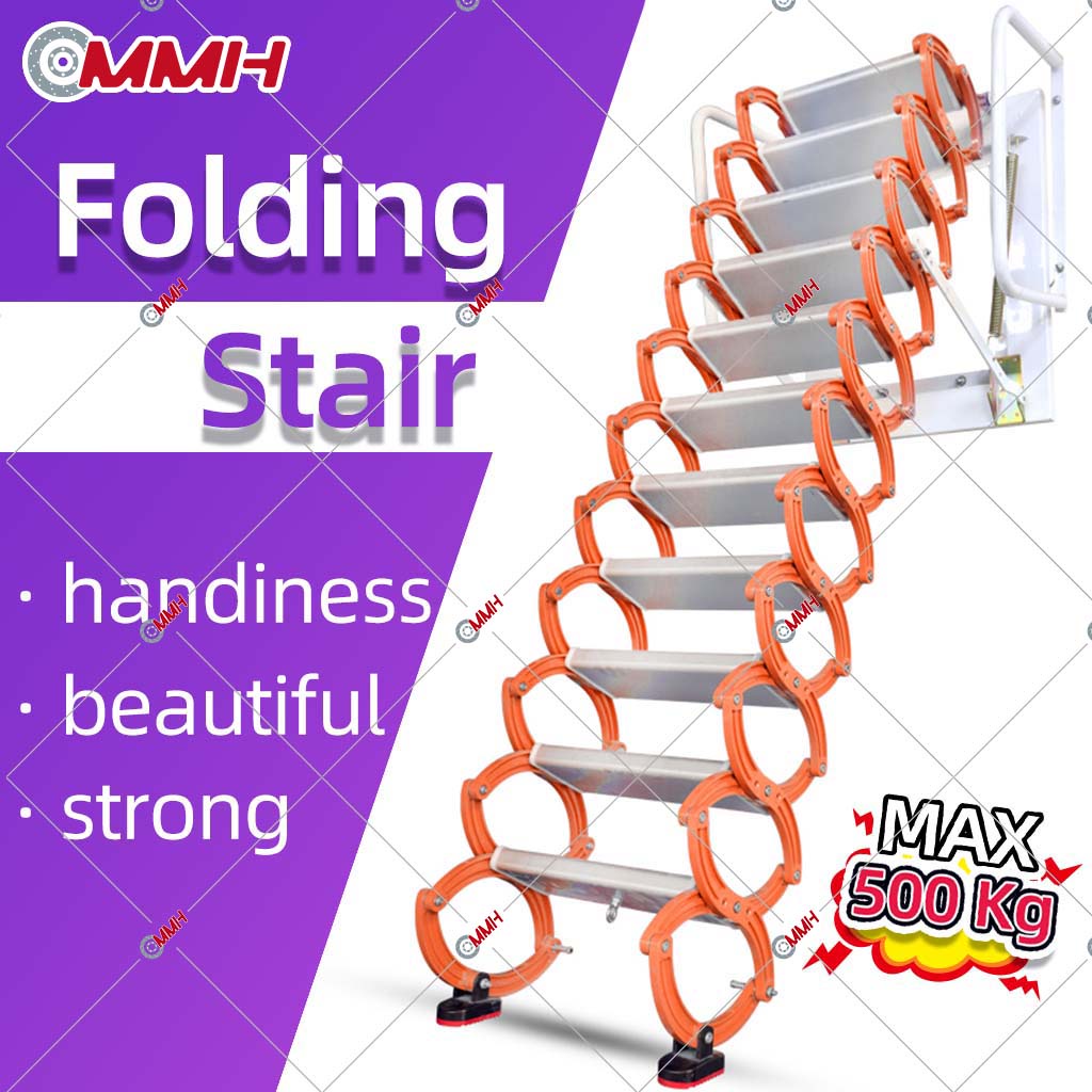 Folding Stairs Stair Manual Titanium Loft Ladder Telescopic Stairs   428866eee2c91ec09653e004dc20bb52