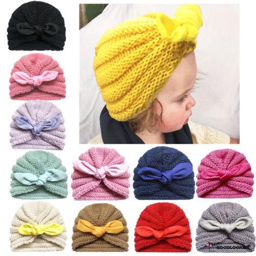 Hgl Lovely Newborn Toddler Kid Boy Baby Girl Knitted Beanie Hat Winter Cap Shopee Malaysia