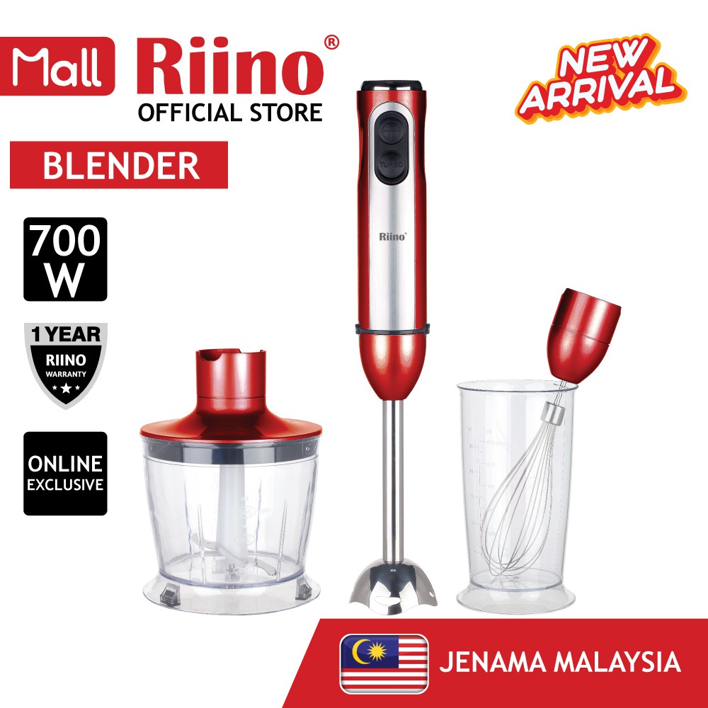 Riino Miscela M1 Hand Blender Food Processor Dual Speed Removable