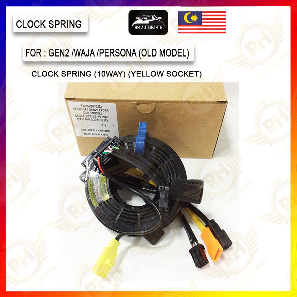 PW950907 Proton Gen2, Waja, Persona New Model 10 Way Clock Spring spiral  steering cable SWITCH AIR BAG HORN STEERING | Shopee Malaysia