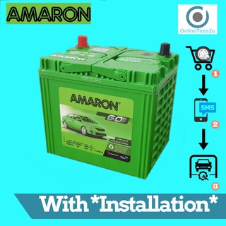 AMARON GO NS60L CAR BATTERY for NISSAN Almera, Latio 