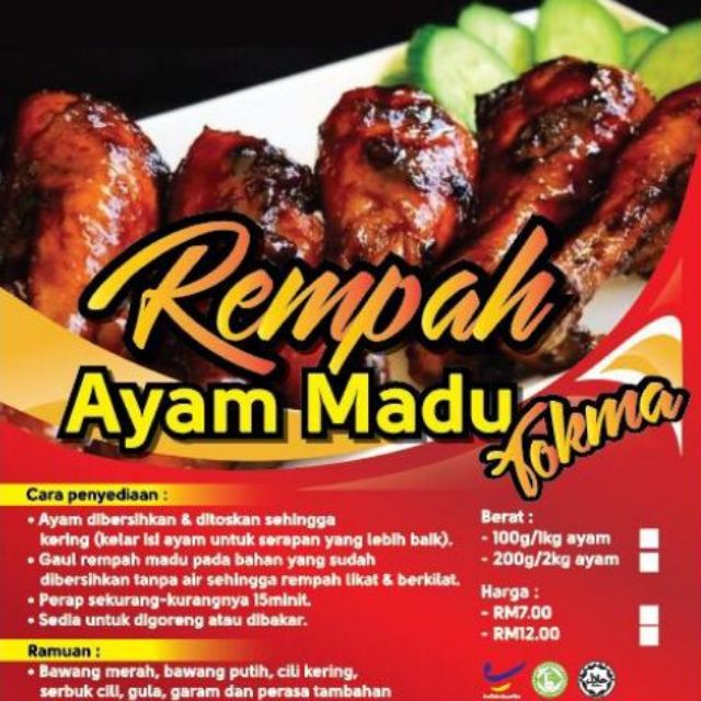 Ready Stock Rempah Ayam Madu Tokma Resepi Turun Temurun Shopee Malaysia