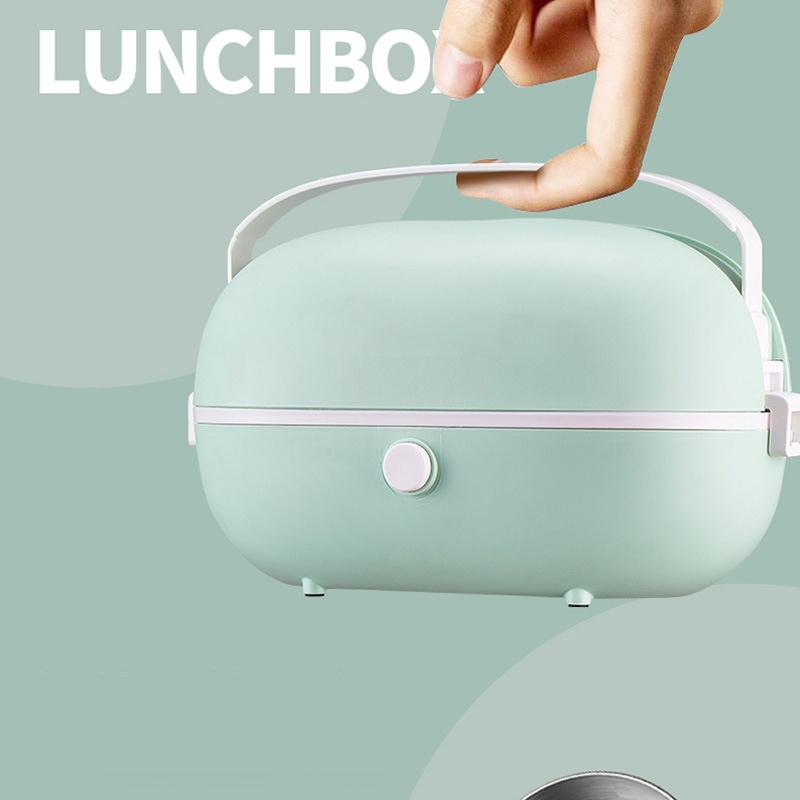 Electric Lunch Box Stainless Steel Liner 220V Steamer Rice Cooker Portable Home Office Heated Food Warmer Container Meal Thermal/Periuk nasi dengan bekas dalaman keluli tahan karat/电饭盒不锈钢内胆220V蒸锅电饭煲便携式家用办公加热食物保温容器