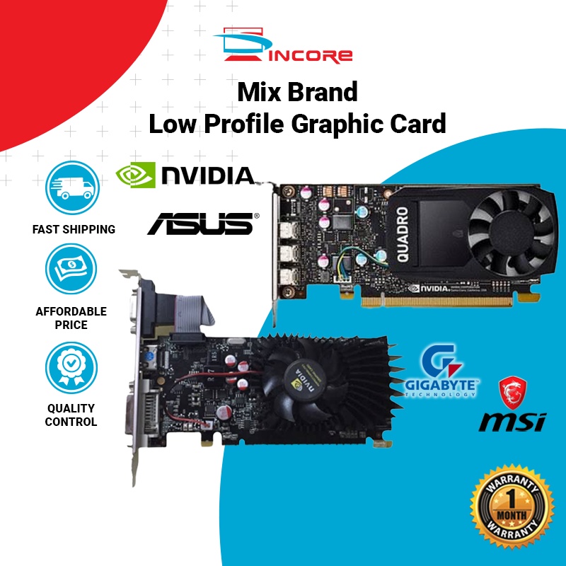 Mix Brand Low Profile Nvidia Graphic Card for SFF PC Desktop GPU PCIE