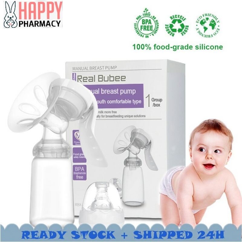 Manual Breast Pump Real Bubee Breast Milk Pump 3 Level Pam Susu (EASY