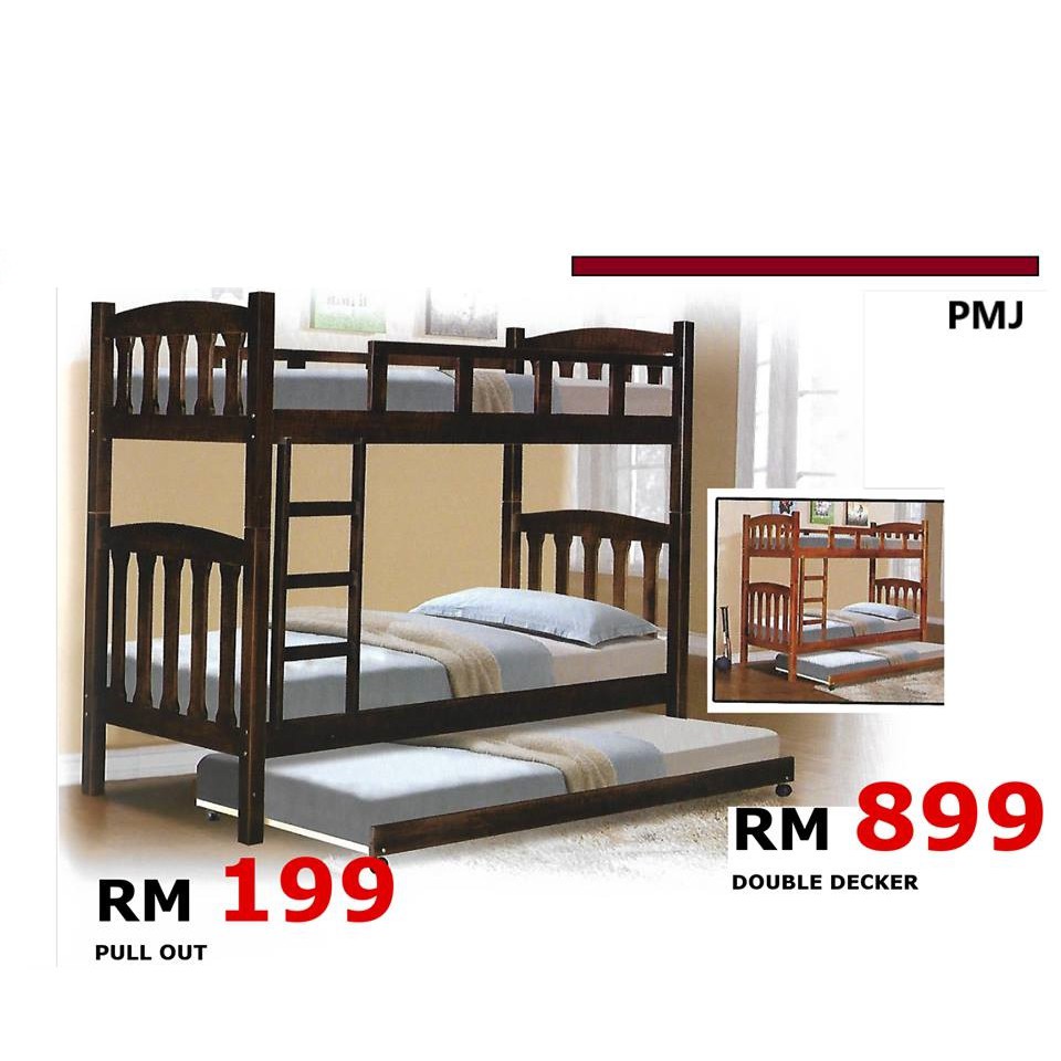 Katil Double Decker Kayu Shopee Malaysia