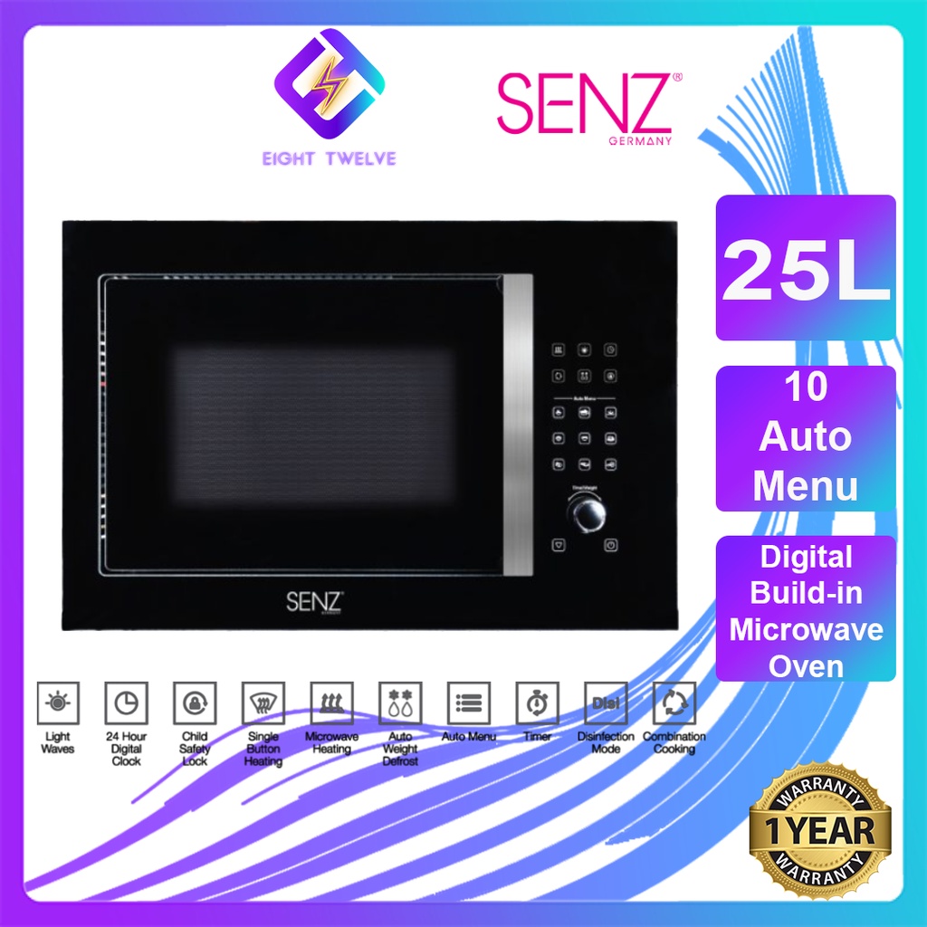 25L SENZ Built-In Fully Digital Build-in Microwave Oven Ketuhar