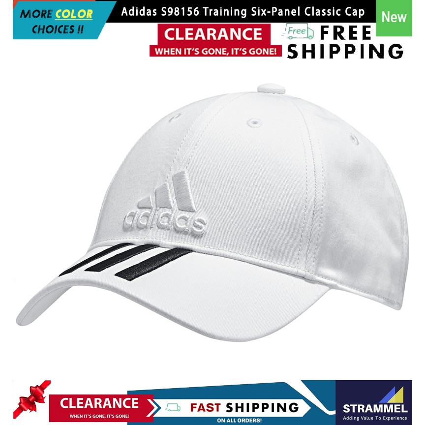 100% Authentic] Adidas BK0806 Training Six-Panel Classic 3-Stripes White Cap Unisex One Fits All [Ready Stock] | Malaysia