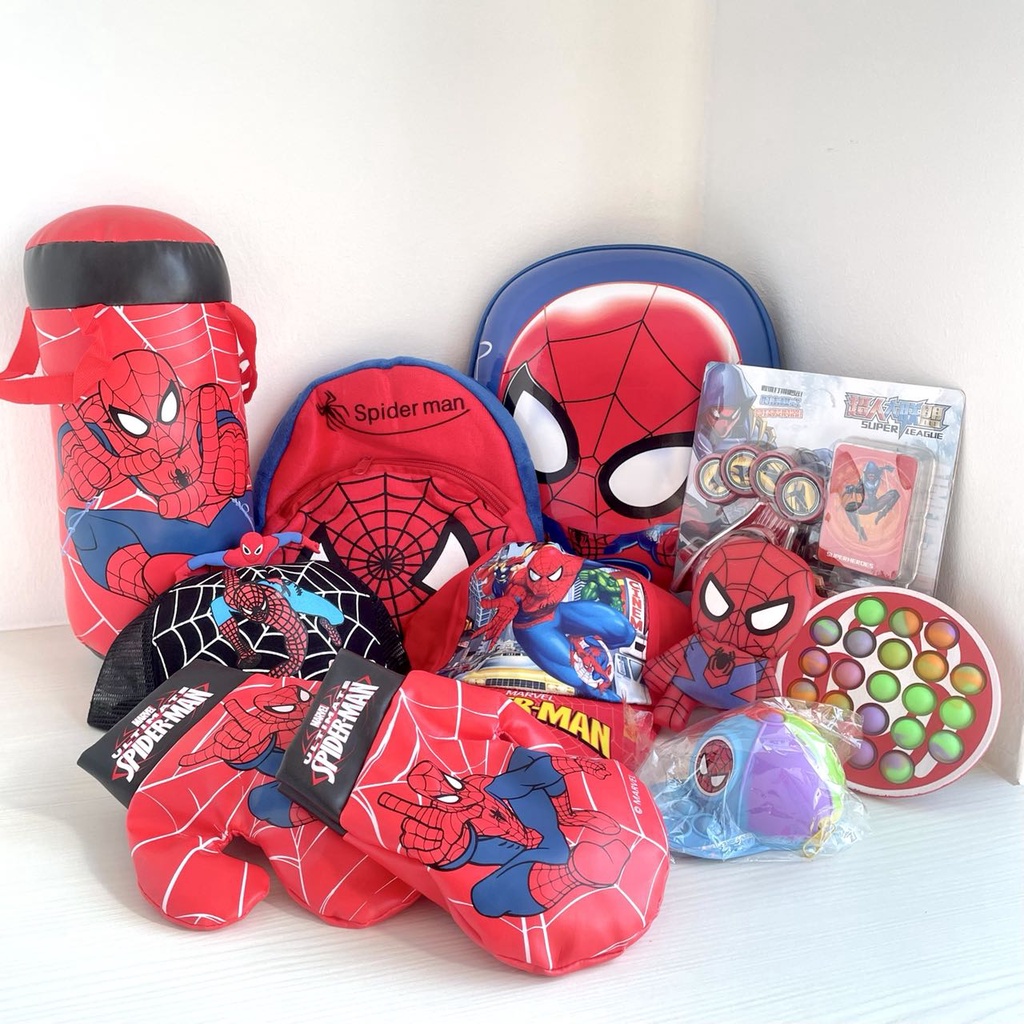 Spiderman Collection Watch Bag Cap Butang Baju Melayu SuperHero For Kids  Hat Topi Budak Kartun Gift | Shopee Malaysia