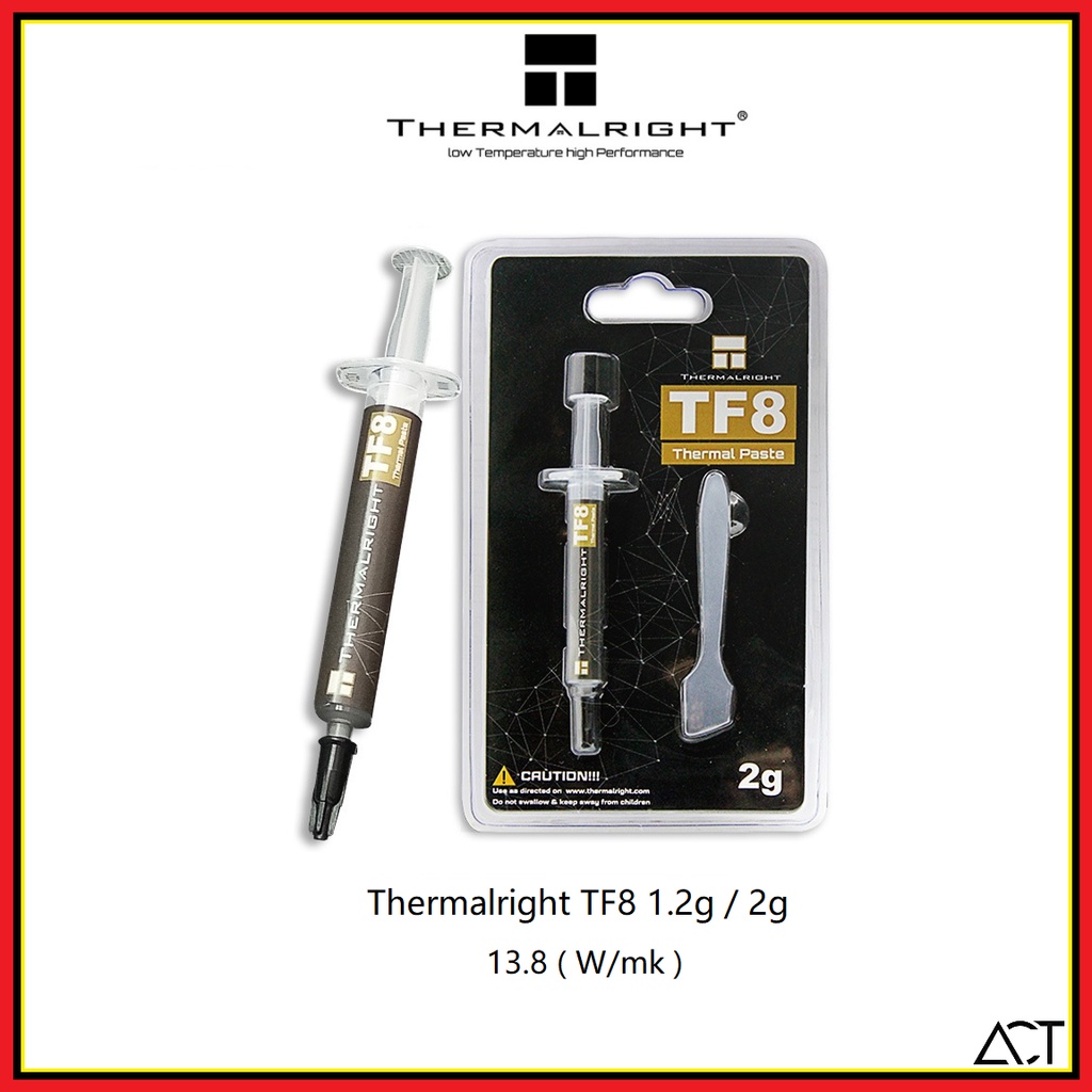 Pâte Thermique Haute Performance Thermalright TF8 EX - 14 W/m.k, 1,5 G, Pour CPU, GPU, Conductivité élevée, Non Conductive
