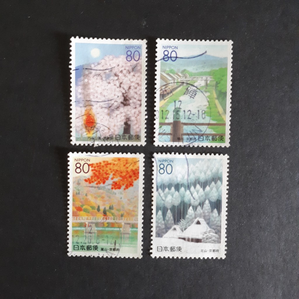 2000 Japan Prefectural Stamps - Four Seasons, Kyoto ( Set 4v ) | Shopee ...