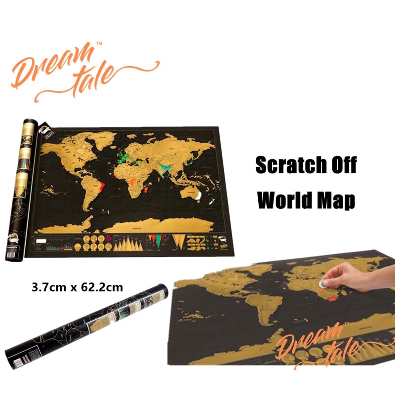 Dreamtale Scratch Off World Map TVP024 | Shopee Malaysia