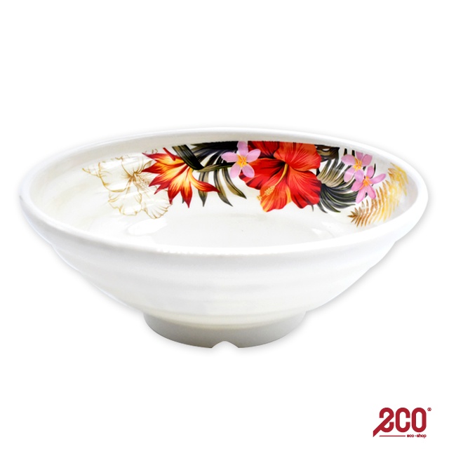 Hibiscus Melamine Bowl 7 Inch (Approximately 17.5CM) - M97