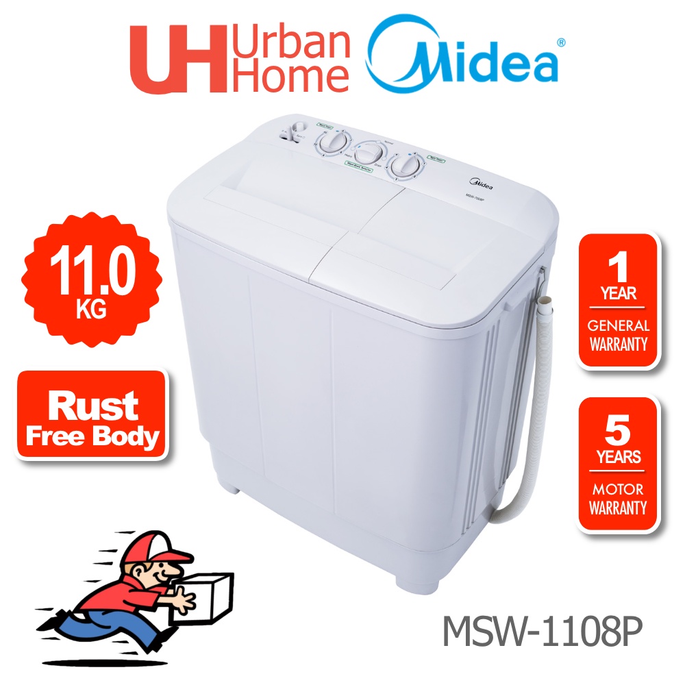 Midea Twin Tub Washer Semi Auto Washing Machine Promo (11kg) MSW1108P