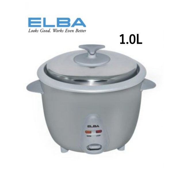 ELBA 1.0Liter Rice Cooker ERC1066T(silver) Shopee Malaysia