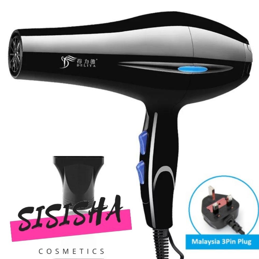 (3 Pin Plug) Deliya 8020 Professional  Strong Wind Saloon Hair Dryer Big & Light Weight