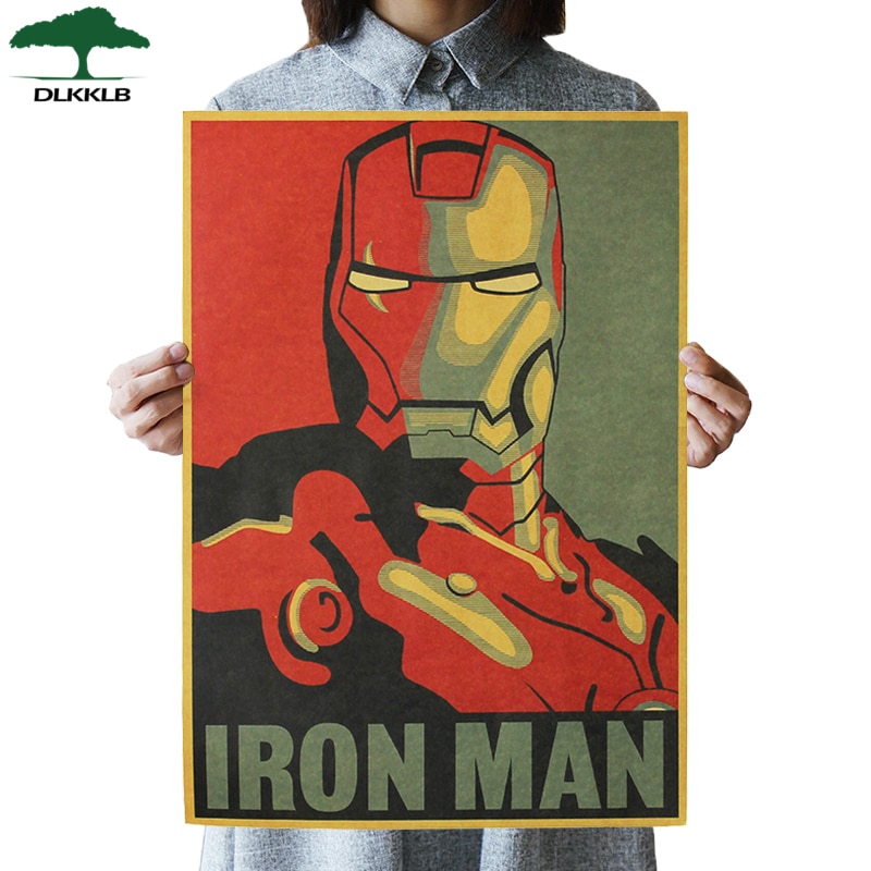 Vintage Poster Cartoon Posters Hollywood Movie Kraft Paper Adornment College Decorative Paintings Posters Wall Sticker