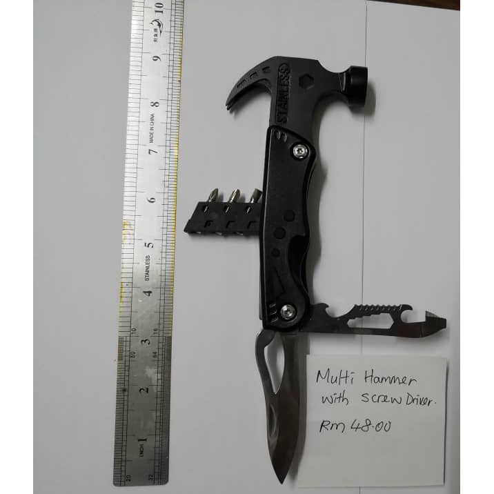 Traveler Multi Function Adjustable Claw Hammer 14 Function with 3