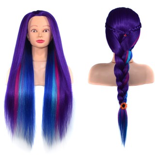 High Temperature Fiber Long Hair Hairdressing Training Head Model