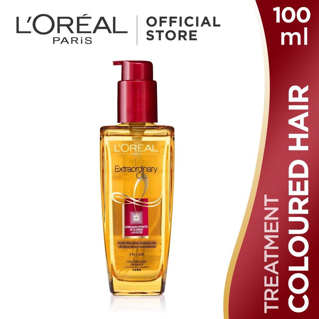 L'Oreal Paris Elseve Extraordinary Oil Red 100ml (Colored Hair, Hair